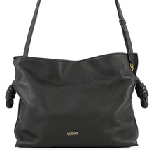 将图像加载到图库查看器中,LOEWE Flamenco Clutch Shoulder Bag BlackA411FC1XBF Napa Calf Leather Size Medium