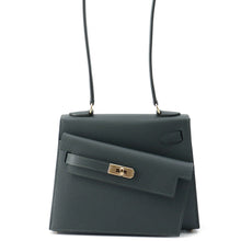 将图像加载到图库查看器中,HERMES Kelly Disorder Vert Mangrove Epsom Size 20