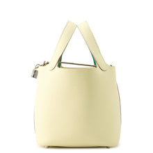 将图像加载到图库查看器中,HERMES Picotin Lock Eclat Jaune Milton/Vert Vertigo Taurillon Clemence Size PM