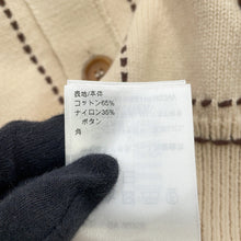 将图像加载到图库查看器中,LOUIS VUITTON Signature Light Cardigan Size XL Beige/Brown1AFPXY Cotton65% Nylon35%