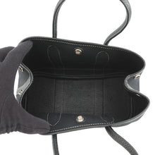 将图像加载到图库查看器中,HERMES Garden Party Black Toile Officier Negonda Leather Size TTPM