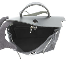 Load image into Gallery viewer, HERMES Herbag Black Toile Officier Vache Hunter Leather Size PM
