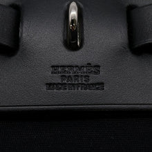 Load image into Gallery viewer, HERMES Herbag Black Toile Officier Vache Hunter Leather Size PM