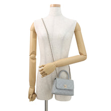 Load image into Gallery viewer, CHANEL Matelasse Coco Handle 2wayChainShoulder GrayAP4244 Caviar Leather Size Mini mini