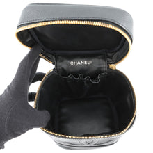 将图像加载到图库查看器中,CHANEL CC Logo vanity bag BlackA01998 Caviar Leather