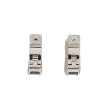 Load image into Gallery viewer, HERMES Earrings 《Joquette》 Size PM Black Box Calf Leather Metal