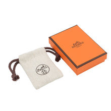 Load image into Gallery viewer, HERMES Earrings 《Joquette》 Size PM Black Box Calf Leather Metal
