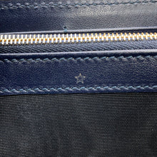 将图像加载到图库查看器中,GUCCI Horsebit 1955 Zip Around Beige/Navy621889 Canvas/Leather