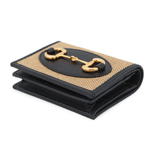 Load image into Gallery viewer, GUCCI Horsebit 1955 Compact Wallet Beige/Navy621887 Canvas/Leather