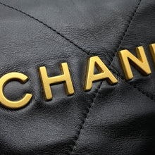 将图像加载到图库查看器中,CHANEL CHANEL 22 Chain Shoulder Bag BlackAS3260 Shiny Calf Leather Size Small