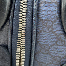 Load image into Gallery viewer, GUCCI Cabin Trolley GG Supreme Carry Bag Navy/Black693646 PVC Leather