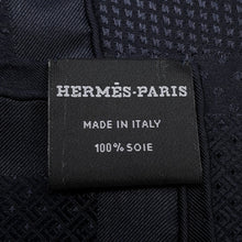 Load image into Gallery viewer, HERMES Giant Square Jacquard "Coaching" Size 135 Encre / Marine Silk100%