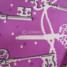 Load image into Gallery viewer, HERMES Carre Size 55 Purple Silk100%
