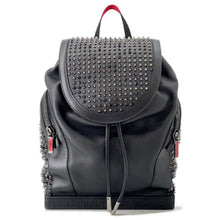 将图像加载到图库查看器中,Christian Louboutin Explorer Funk Studded Backpack Black/Red1215001 Leather