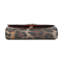 将图像加载到图库查看器中,Christian Louboutin LOUBI54 Leopard Pattern 2-Way Chain Wallet Brown3235267 Leather