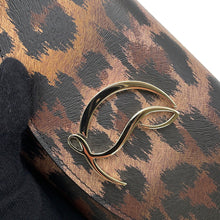 将图像加载到图库查看器中,Christian Louboutin LOUBI54 Leopard Pattern 2-Way Chain Wallet Brown3235267 Leather
