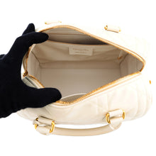 Load image into Gallery viewer, Dior Groove 25 Macrocannage 2-Way Bag IvoryM1365UBOL Calf Leather Size Medium