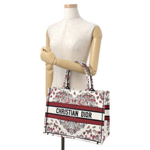 将图像加载到图库查看器中,Dior Dioramour Book Tote White/RedM1296ZEEI Canvas Size Medium