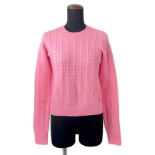 将图像加载到图库查看器中,CHANEL Knit Top Sweater with CC Logo Size 36 PinkP75341 Wool50% Cashmere50%