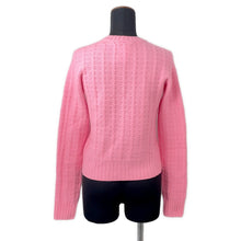 将图像加载到图库查看器中,CHANEL Knit Top Sweater with CC Logo Size 36 PinkP75341 Wool50% Cashmere50%