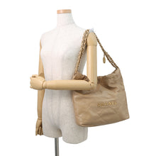 将图像加载到图库查看器中,CHANEL CHANEL 22 Chain Shoulder Bag BeigeAS3260 Shiny Calf Leather Size Small