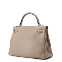 将图像加载到图库查看器中,HERMES Kelly Retourne Gris Tourterelle Togo Leather Size 32