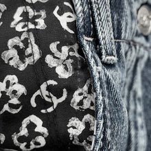 将图像加载到图库查看器中,CHANEL Denim Print Washed Denim Size 36 BlueP80387 Cotton 100%