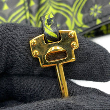 Load image into Gallery viewer, MIUMIU Madras Print Tote Bag Green5BG004 PVC