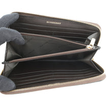 Load image into Gallery viewer, BURBERRY Nova Check Zip Around Long Wallet Beige/Brown3640455 Leather