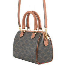 Load image into Gallery viewer, CELINE Triomphe Travel Bag Tan113772 PVC Leather Size Small