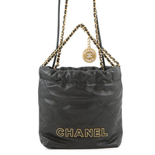 将图像加载到图库查看器中,CHANEL CHANEL22 2WAYChainShoulder BlackAS3980 Caviar Leather Size Mini