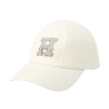 将图像加载到图库查看器中,HERMES Serena H Electric Cap Size 57 Blanc Lotus Cotton100%