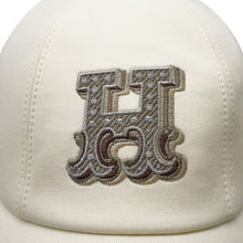将图像加载到图库查看器中,HERMES Serena H Electric Cap Size 57 Blanc Lotus Cotton100%