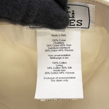 将图像加载到图库查看器中,HERMES Serena H Electric Cap Size 57 Blanc Lotus Cotton100%