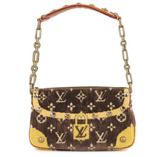 Load image into Gallery viewer, LOUIS VUITTON Pochette Accessoires Brown/YellowM92710 Monogram Trompe l'oeil Cotton Pile