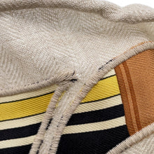 将图像加载到图库查看器中,HERMES APPL COUVERTURES ET TENUES Size 90 Mastic/Natural/Multicolor Cashmere70% Silk30%