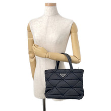 将图像加载到图库查看器中,PRADA Padded 2way Tote Bag Black1BG373 Nylon Size Small
