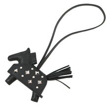 将图像加载到图库查看器中,HERMES Rodeo Robeo Padlock Black Lambskin Studded Size PM