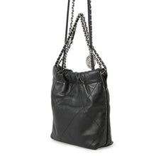 将图像加载到图库查看器中,CHANEL CHANEL22 2WAYChain Handbag BlackAS3980 Shiny Calf Leather Size Mini