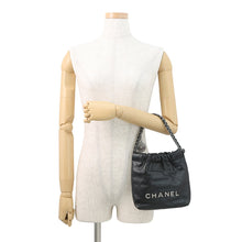 将图像加载到图库查看器中,CHANEL CHANEL22 2WAYChain Handbag BlackAS3980 Shiny Calf Leather Size Mini