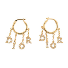 Load image into Gallery viewer, Dior Diore Revolution Earrings GoldE3230WOMCY Metal Rhinestone