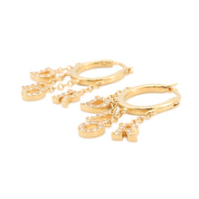 Load image into Gallery viewer, Dior Diore Revolution Earrings GoldE3230WOMCY Metal Rhinestone