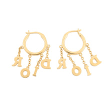 Load image into Gallery viewer, Dior Diore Revolution Earrings GoldE3230WOMCY Metal Rhinestone