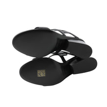 Load image into Gallery viewer, HERMES Lipari Sandals 70 Black Leather Size 38 1/2