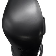 Load image into Gallery viewer, HERMES Lipari Sandals 70 Black Leather Size 38 1/2