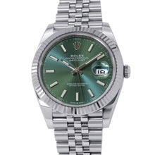 Load image into Gallery viewer, ROLEX Datejust W41mm Stainless Steel K18WG Mint Green Dial126334