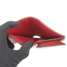 将图像加载到图库查看器中,Valentino Garavani V Logo Cherry Fick Embroidery Compact Wallet Blue/Red7W2P0AJ3BRJ Denim/Leather