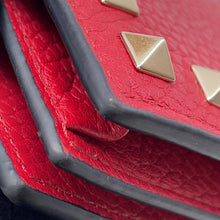 将图像加载到图库查看器中,Valentino Garavani Rock Studded Compact Wallet Red5W2P0P39VSH Leather
