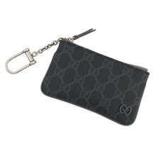 Load image into Gallery viewer, GUCCI GG Supreme key pouch Gray/Black820666 GG Supreme/Leather