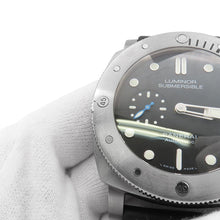 将图像加载到图库查看器中,PANERAI Luminor 1950 Submersible 3 Days Titanio W47mm TI Leather Black DialPAM01305